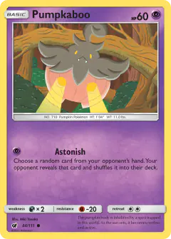 Pumpkaboo 44/111 Common card from Crimson Invasion