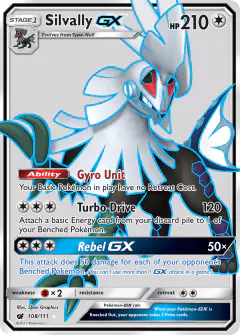Silvally-GX 108/111 Rare Ultra card from Crimson Invasion