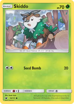 Skiddo 10/111 Common card from Crimson Invasion