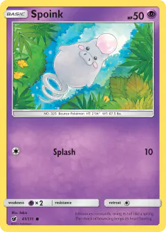 Spoink 41/111 Common card from Crimson Invasion