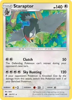 Staraptor 83/111 Rare card from Crimson Invasion