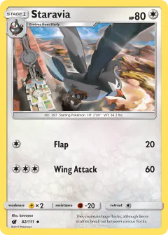 Staravia 82/111 Uncommon card from Crimson Invasion