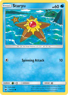 Staryu 15/111 Common card from Crimson Invasion