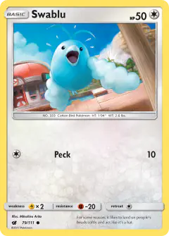 Swablu 79/111 Common card from Crimson Invasion