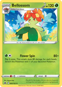 Bellossom 003/159 Rare card from Crown Zenith
