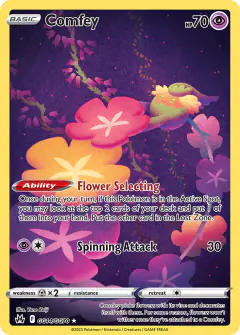 Comfey GG14/GG70 Trainer Gallery Rare Holo card from Crown Zenith