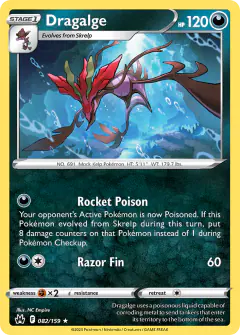 Dragalge 082/159 Rare card from Crown Zenith
