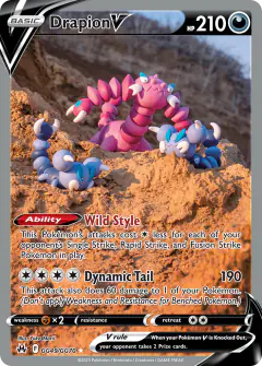 Drapion V GG49/GG70 Rare Holo V card from Crown Zenith