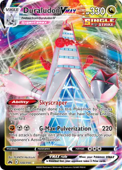 Duraludon VMAX 104/159 Rare Holo VMAX card from Crown Zenith