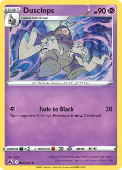 Dusclops 063/159 Uncommon card from Crown Zenith