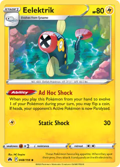 Eelektrik 048/159 Uncommon card from Crown Zenith