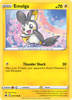 Emolga 047/159 Common card from Crown Zenith