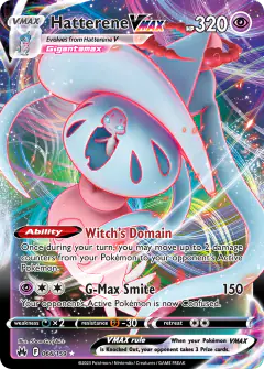 Hatterene VMAX 066/159 Rare Holo VMAX card from Crown Zenith