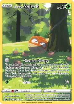Hisuian Voltorb GG01/GG70 Trainer Gallery Rare Holo card from Crown Zenith