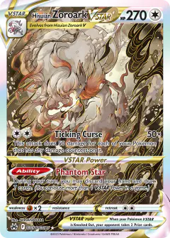 Hisuian Zoroark VSTAR GG56/GG70 Rare Holo VSTAR card from Crown Zenith