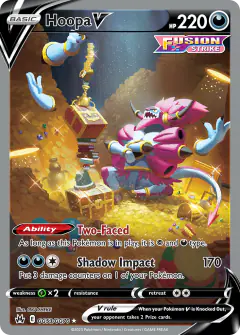 Hoopa V GG53/GG70 Rare Holo V card from Crown Zenith