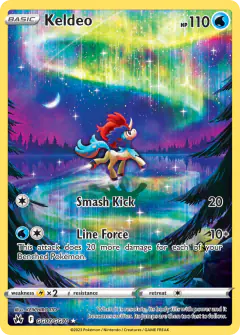 Keldeo GG07/GG70 Trainer Gallery Rare Holo card from Crown Zenith