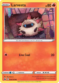 Larvesta 024/159 Common card from Crown Zenith