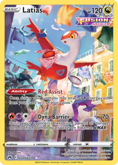 Latias GG20/GG70 Trainer Gallery Rare Holo card from Crown Zenith