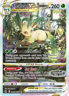 Leafeon VSTAR GG35/GG70 Rare Holo VSTAR card from Crown Zenith