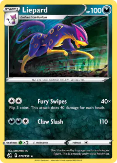Liepard 078/159 Rare card from Crown Zenith