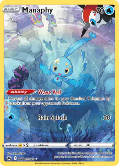 Manaphy GG06/GG70 Trainer Gallery Rare Holo card from Crown Zenith