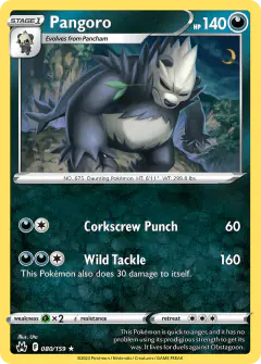 Pangoro 080/159 Rare card from Crown Zenith