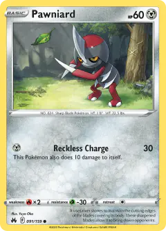 Pawniard 091/159 Common card from Crown Zenith