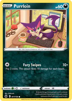 Purrloin 077/159 Common card from Crown Zenith