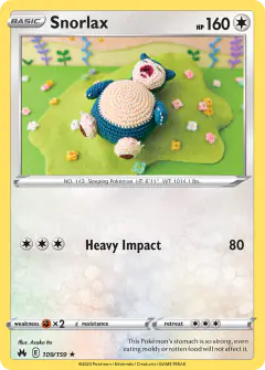Snorlax 109/159 Rare card from Crown Zenith