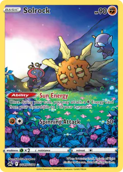 Solrock GG15/GG70 Trainer Gallery Rare Holo card from Crown Zenith