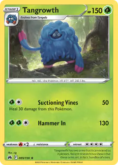 Tangrowth 005/159 Rare card from Crown Zenith