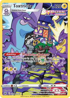Toxtricity GG09/GG70 Trainer Gallery Rare Holo card from Crown Zenith