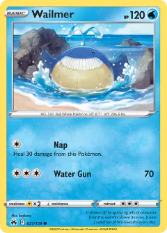 Wailmer 031/159 Common card from Crown Zenith