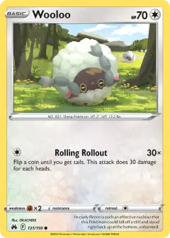 Wooloo 121/159 Common card from Crown Zenith