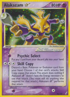 Alakazam ★ 99/100 Rare Holo Star card from Crystal Guardians
