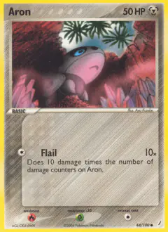 Aron 44/100 Common card from Crystal Guardians