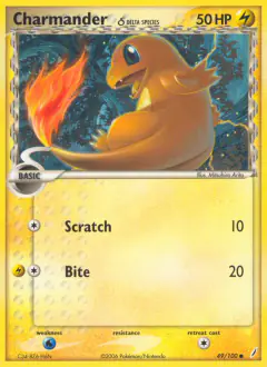 Charmander δ 49/100 Common card from Crystal Guardians