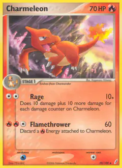 Charmeleon 29/100 Uncommon card from Crystal Guardians