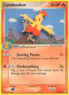 Combusken 31/100 Uncommon card from Crystal Guardians