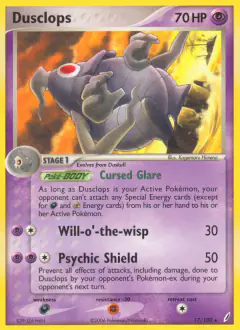 Dusclops 17/100 Rare card from Crystal Guardians
