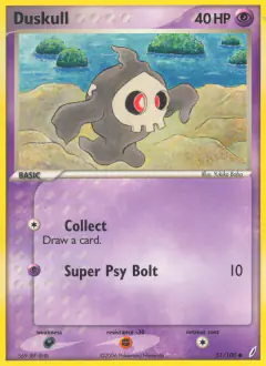 Duskull 51/100 Common card from Crystal Guardians