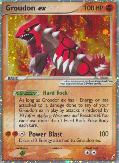 Groudon ex 93/100 Rare Holo EX card from Crystal Guardians