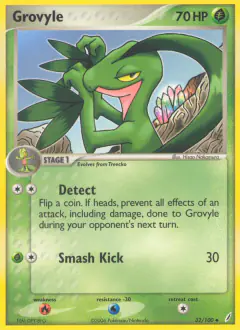 Grovyle 32/100 Uncommon card from Crystal Guardians