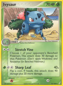 Ivysaur 35/100 Uncommon card from Crystal Guardians