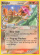 Kingler δ 22/100 Rare card from Crystal Guardians