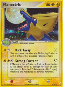 Manectric 8/100 Rare Holo card from Crystal Guardians