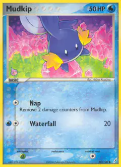 Mudkip 58/100 Common card from Crystal Guardians