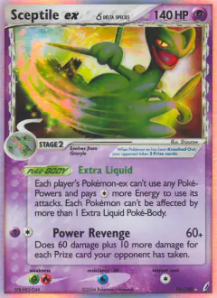 Sceptile ex δ 96/100 Rare Holo EX card from Crystal Guardians