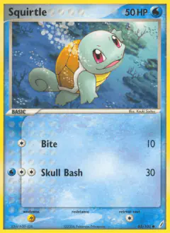 Squirtle 63/100 Common card from Crystal Guardians